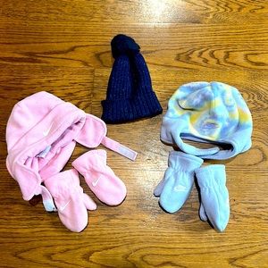 Girls winter hat bundle